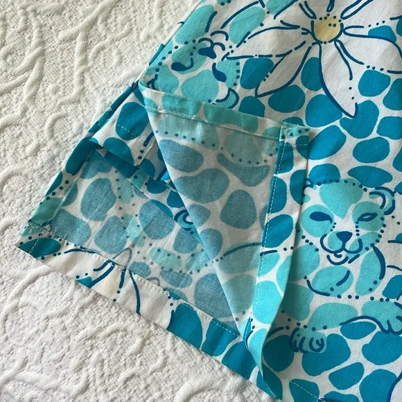 Lilly Pulitzer “Leopard Lounge” Skort Blue/White Size 2 Excellent Condition! - Picture 8 of 9